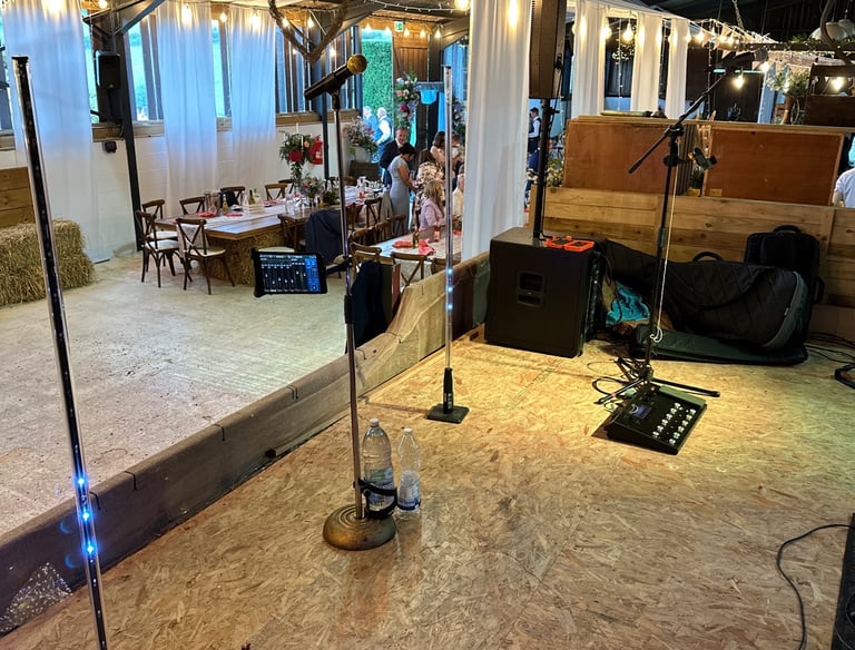 a stage set up for a concert