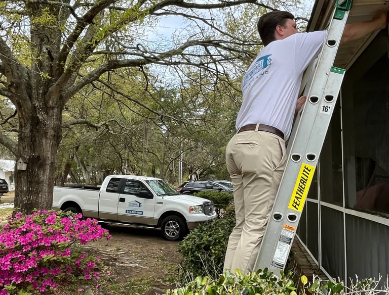 Professional porch rescreening for an outdoor living space in Georgetown County.