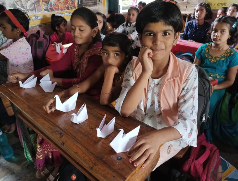 Origami in India for happiness