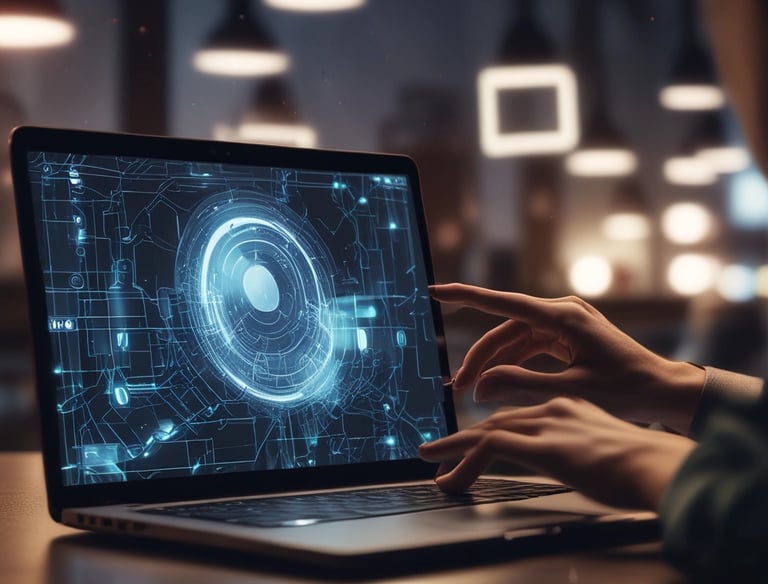 a man riding a skateboard down a street next to tall buildings