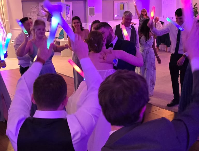 Romantic dance floor moment