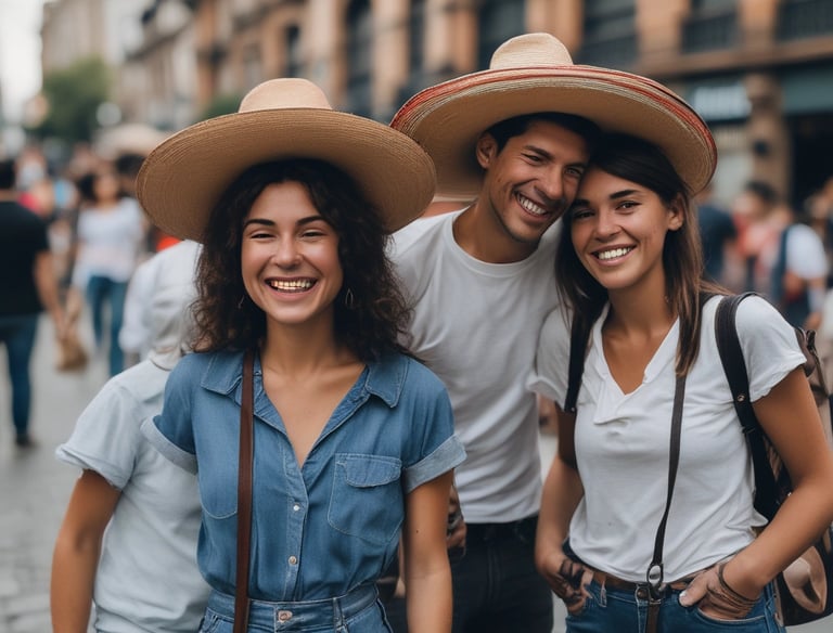 A tall modern skyscraper with reflective glass windows, surrounded by other buildings in an urban setting. A palm tree and well-maintained greenery are in the foreground, with a sign reading 'Immigration Tower' visible near the base.