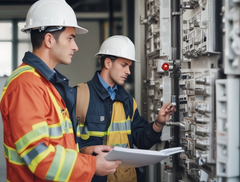 a man riding a skateboard down a street next to tall buildings