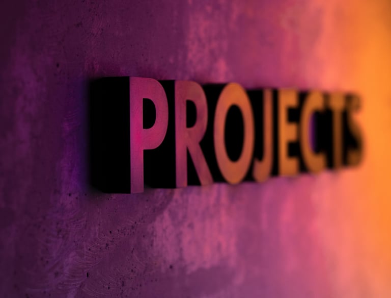 a sign that says project 4 on it