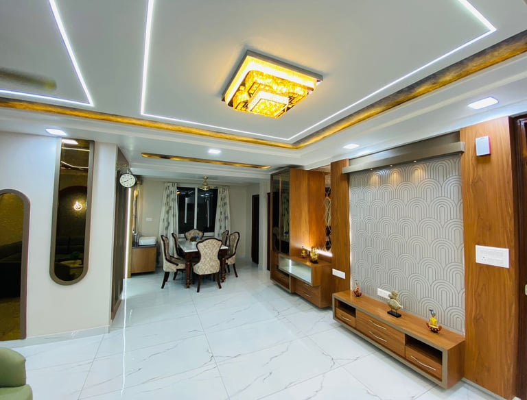 Modern living room interior design Jaipur