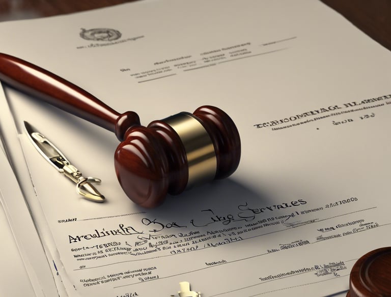A modern skyscraper with a unique angular design features reflective glass panels. The name 'King & Spalding' is prominently displayed at the top, and another building’s silhouette is visible in the reflection. The blue sky and some thin clouds are visible in the background.