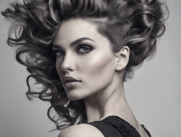 a beautiful woman with a very long hair special hairstyle