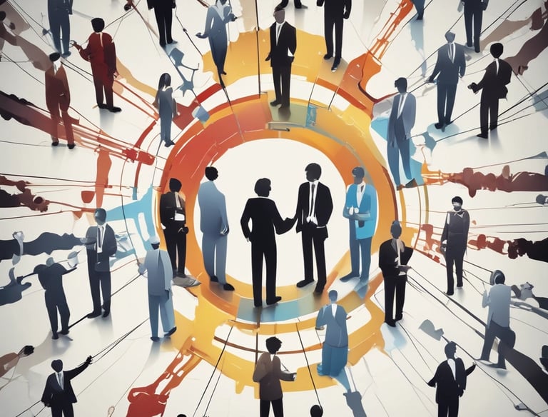 a man riding a skateboard down a street next to tall buildings