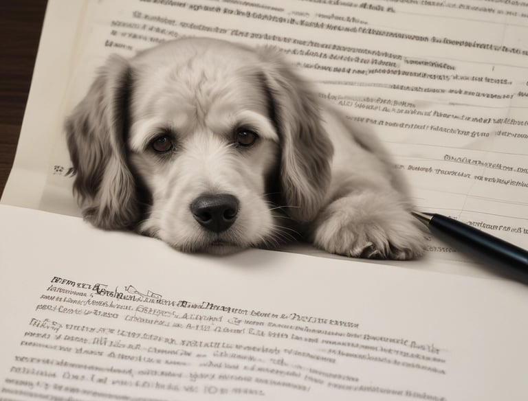 A heartwarming image of a rescued dog.