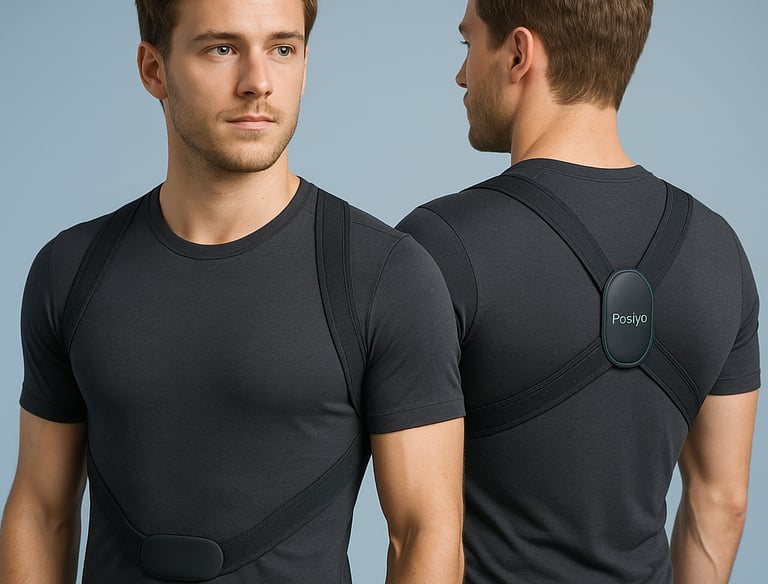 young man wearing posiyo the posture coach