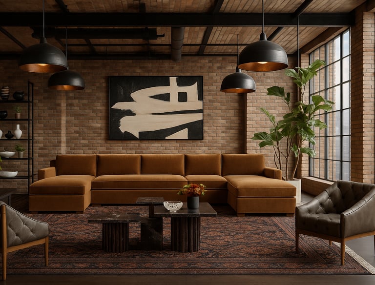 a living room with a couch and a couch