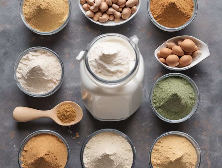 Two people in lab coats collaborate in an office setting. One is seated and pointing at a computer screen displaying medical images, while the other stands nearby holding a tablet. Large windows reveal a view of greenery outside, creating a bright and professional environment.