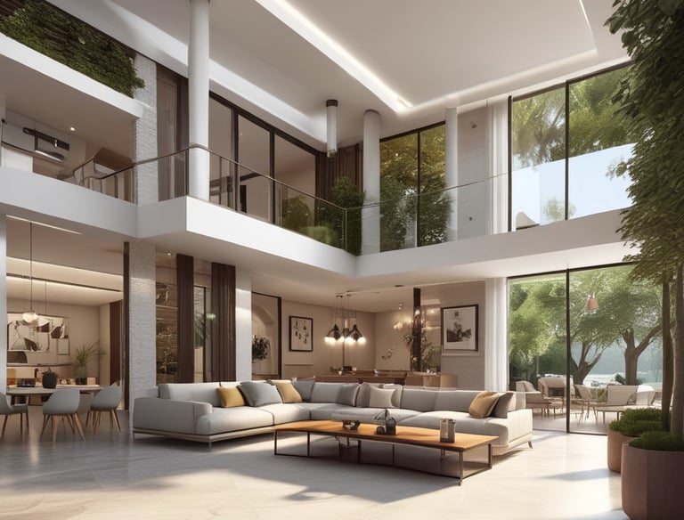 A construction site featuring a large red crane lifting a concrete section with a massive hole, positioned above a series of similar concrete sections placed in a trench. Workers wearing helmets and high-visibility vests are visible among the structures. In the background, there is a red and brown building and a clear blue sky with some clouds.