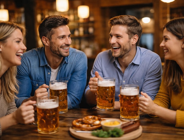 A group of people sitting together in a casual setting, discussing and sharing advice, representing informal recommendations.