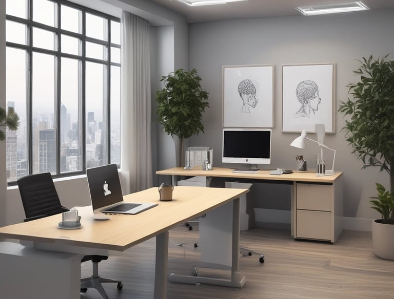 An IoT-enabled meeting room with advanced technology.