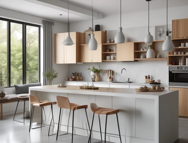 Modern kitchen design with elegant cabinetry and appliances.