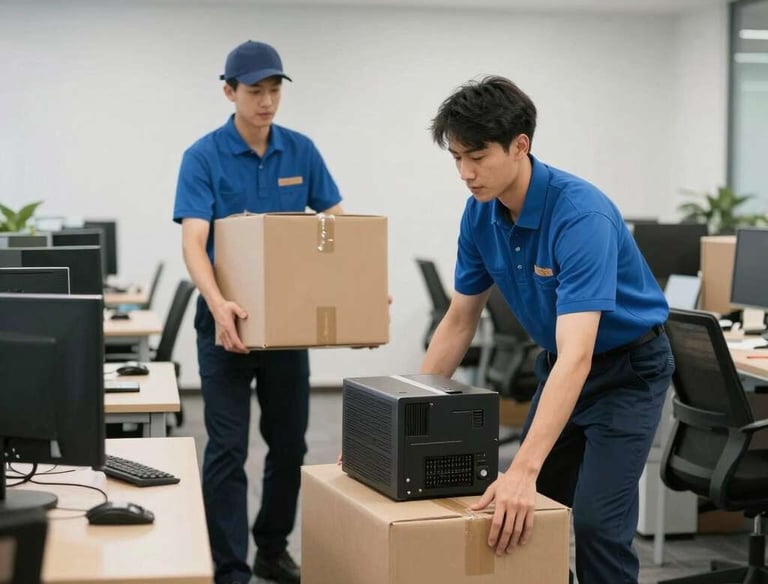 wiftmoov professional movers loading boxes for seamless relocation in UK