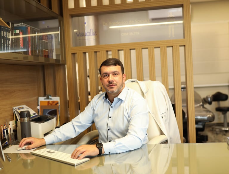 Médico no consultório