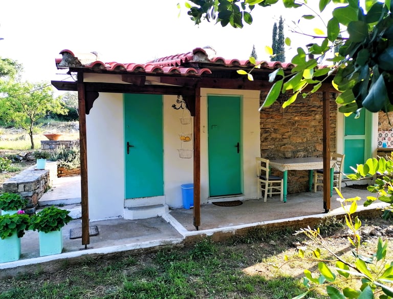 Vakantiehuisje Samos voorkant buiten