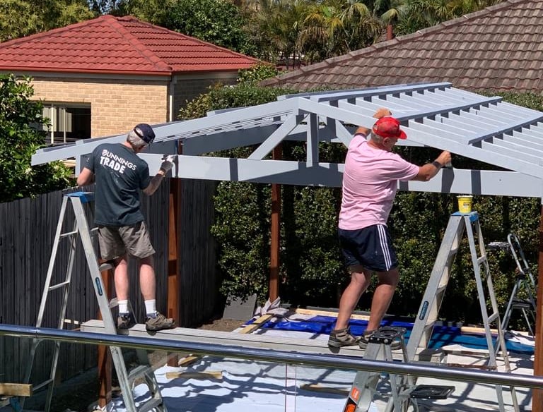 finishing a pergola by gerald peters
