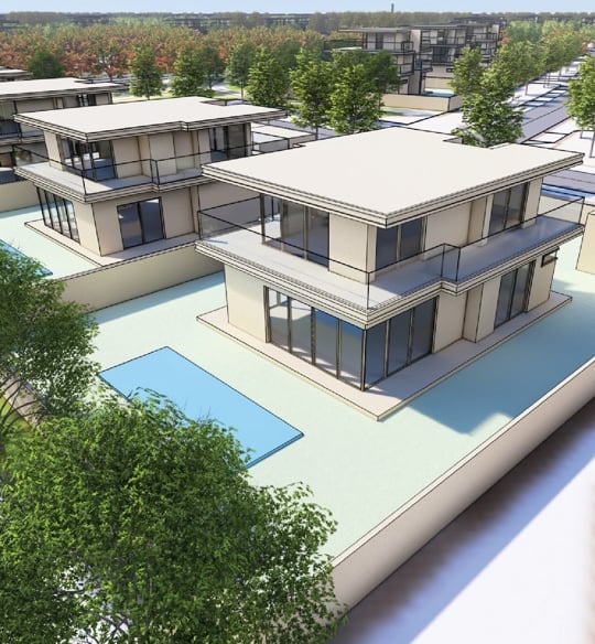 Wadeem residential neighborhood with green open space