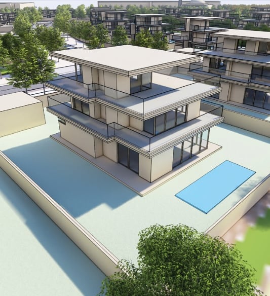 Private villa garden view in Wadeem residences