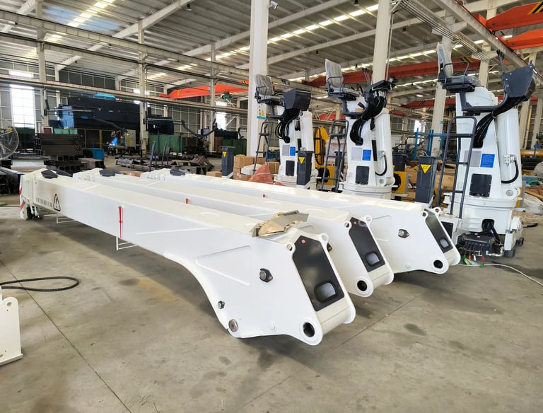 Customer order: New SQS250A-4 truck mounted cranes with hydraulic telescopic booms.