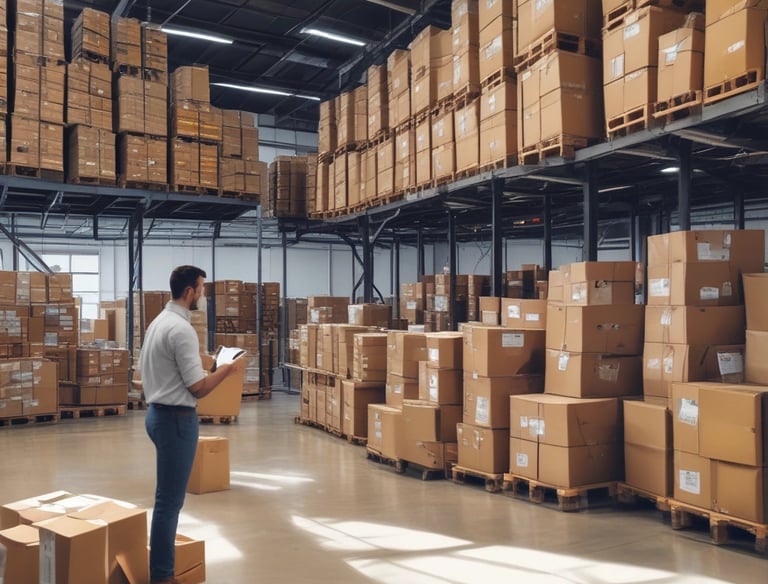 a man riding a skateboard down a street next to tall buildings