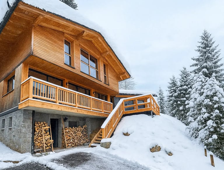 Chalet L’Écureuil – Sauna, cheminée & vue montagne hébergement - Notre-Dame-de-Bellecombe, France