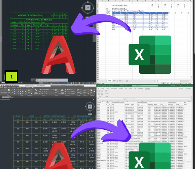 a computer screen showing a set of three different types of software