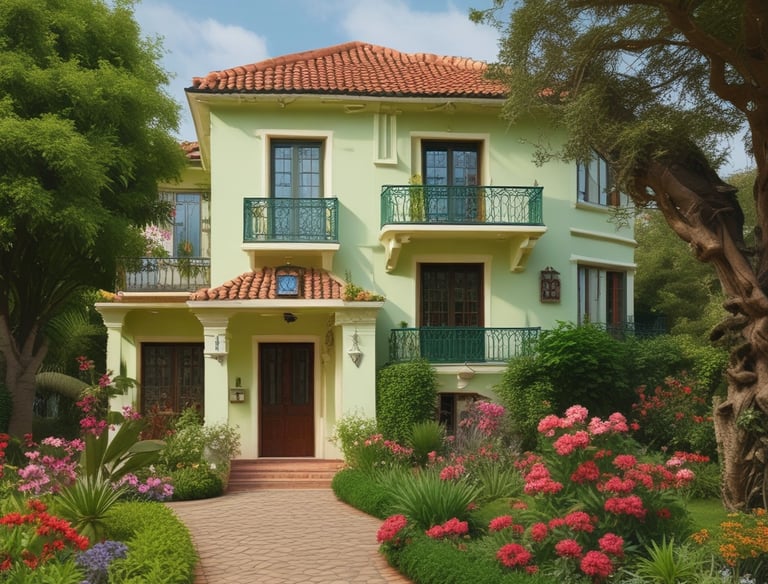 white and brown building and trees