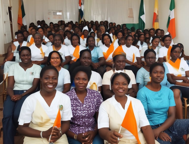 A group of diverse women engaged in a leadership workshop.