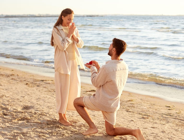 beach proposal in oahu, beach proposal in honolulu, proposal on the beach