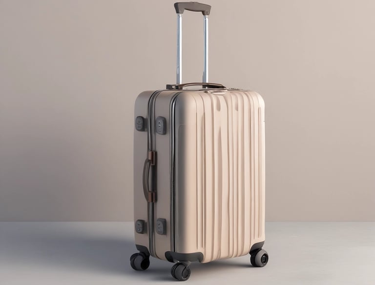 A clean, modern storage facility with neatly arranged luggage.