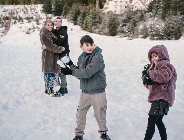 Sesión de fotos para familias en Bariloche. Fotografía familiar