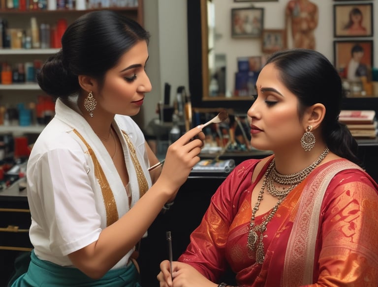 A professional instructor guiding students in a hands-on workshop.