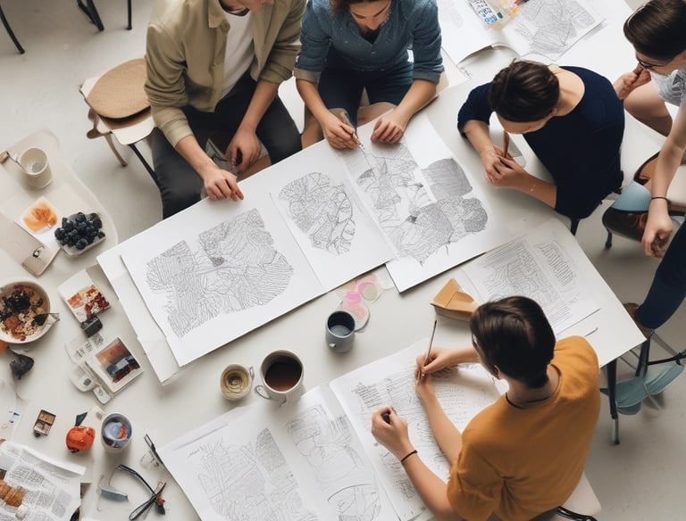 a man riding a skateboard down a street next to tall buildings