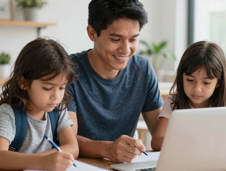 a man riding a skateboard down a street next to tall buildings