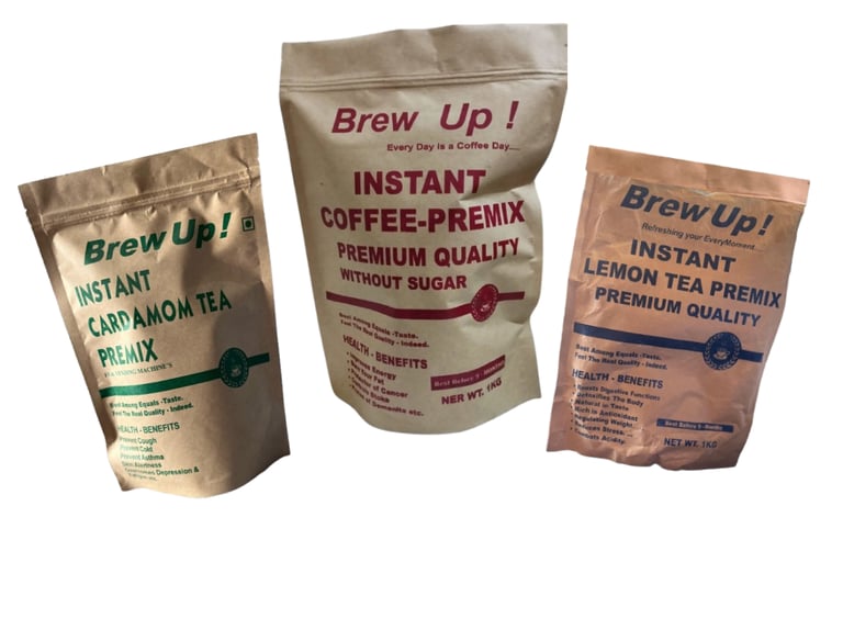 Premium tea and coffee premix range from HR Traders — trusted Coffee Machines and Coffee Suppliers in Kashmir
