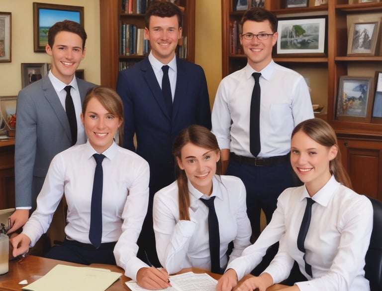 A dimly lit arched corridor with a neon sign reading 'Hotel Roma' glowing in red. Two people walk together under the warm, ambient lighting, which casts reflections on the stone floor. The corridor is lined with closed storefronts.