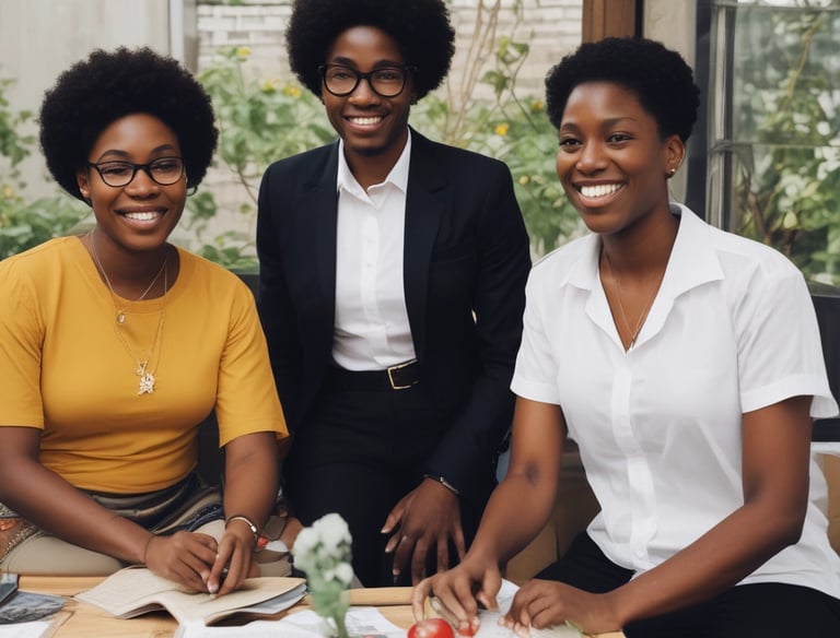 Several people form a circle, joining their fists together in a gesture of unity and teamwork. Various wristwatches and clothing styles are visible, suggesting a diverse group.