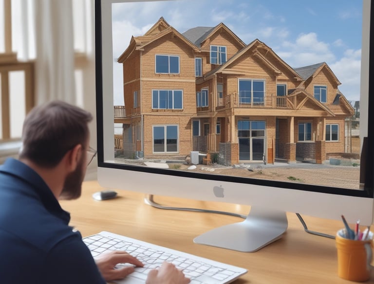 A rooftop view of a cityscape with various buildings silhouetted against the backdrop of a sunset. The sky transitions from blue to orange, casting a warm glow over the scene. Rooftop HVAC units and pipes are visible in the foreground.