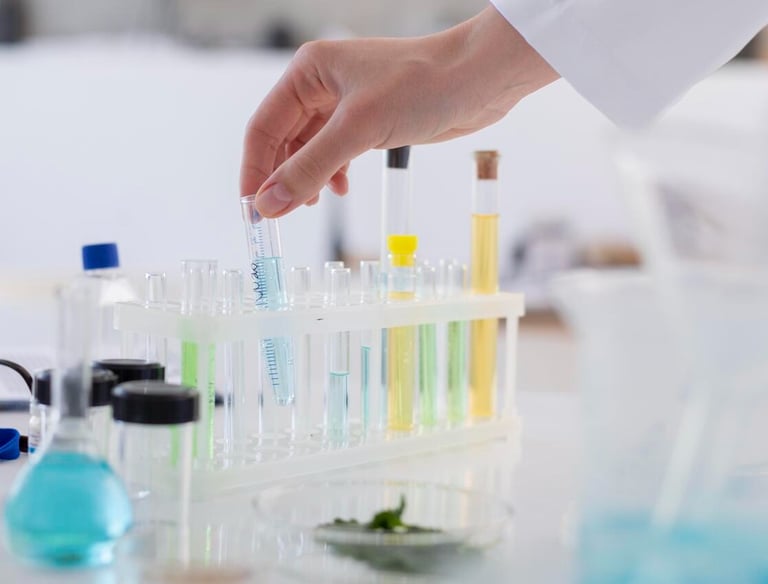 Product testing in a lab with scientific equipment Saudi Food Registration