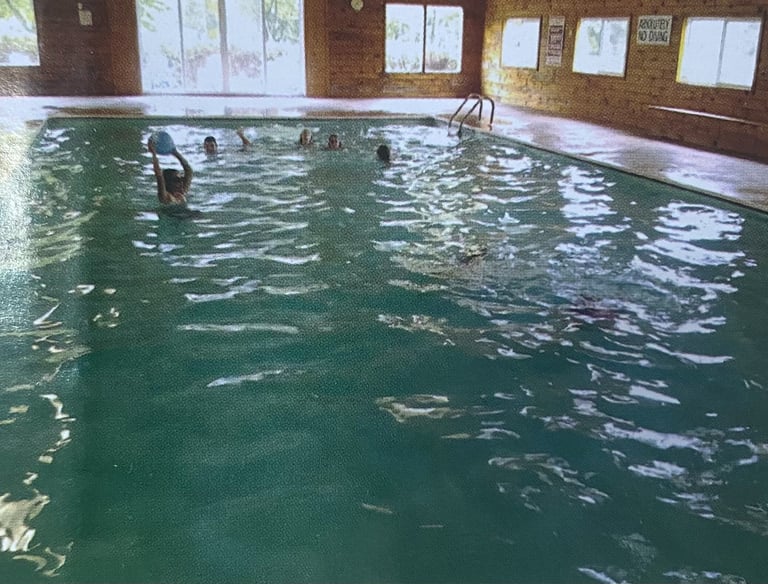 kids swimming in the pool