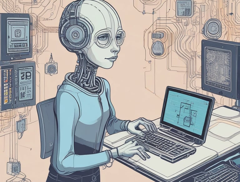 A white water tower with the text 'Burns & Wilcox' is prominently displayed against a clear blue sky. The tower is surrounded by tree branches with budding leaves, and an American flag is mounted on the tower.