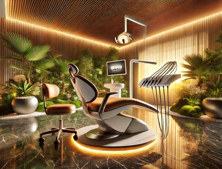a modern office chair with a computer monitor and a chair