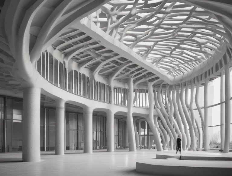 Close-up of a detailed 3D printed architectural model showcasing fine textures and sharp edges.