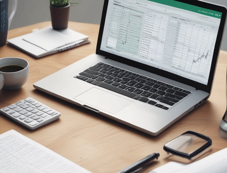 A creative workspace with style guides and mood boards spread out on a wooden table.