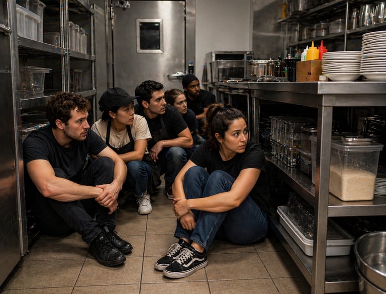 employees hiding during an active shooter incident