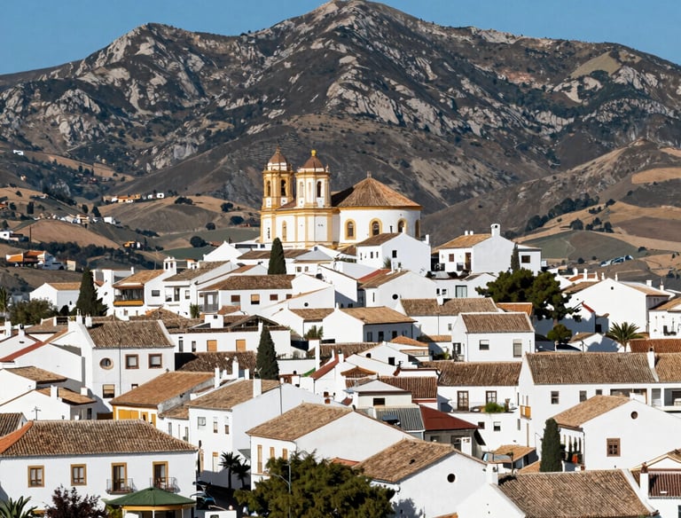 A group of motorcyclists sharing laughter and stories around a table full of local delicacies.